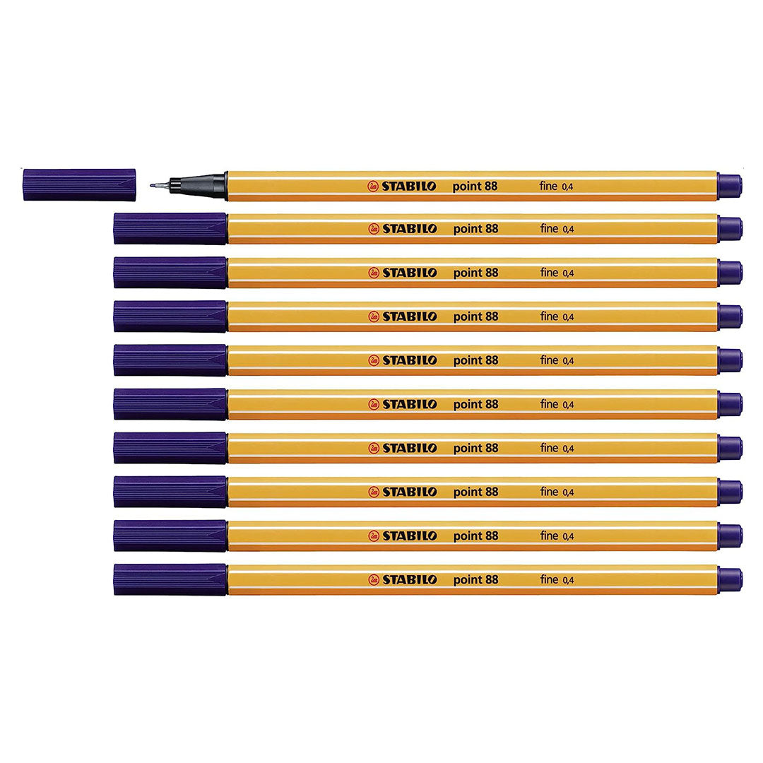 Stabilo | Point 88 | Fineliner | Night Blue | Pack Of 10 Stabilo